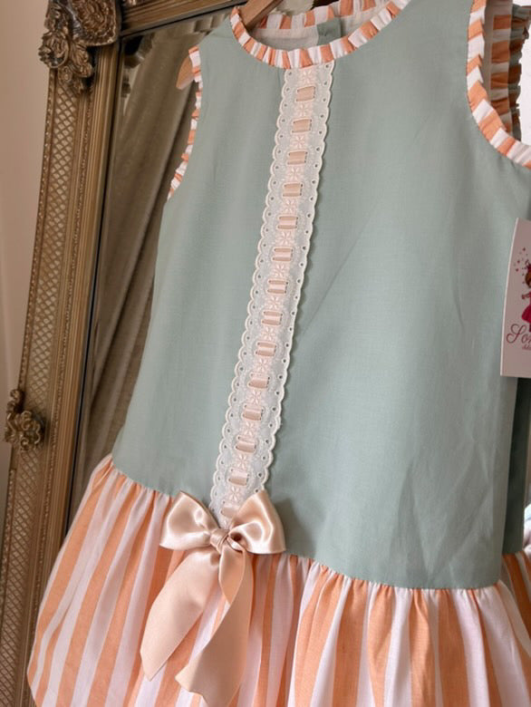 RB stripe drop waist dress