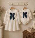 RB Darcie cream and navy romper