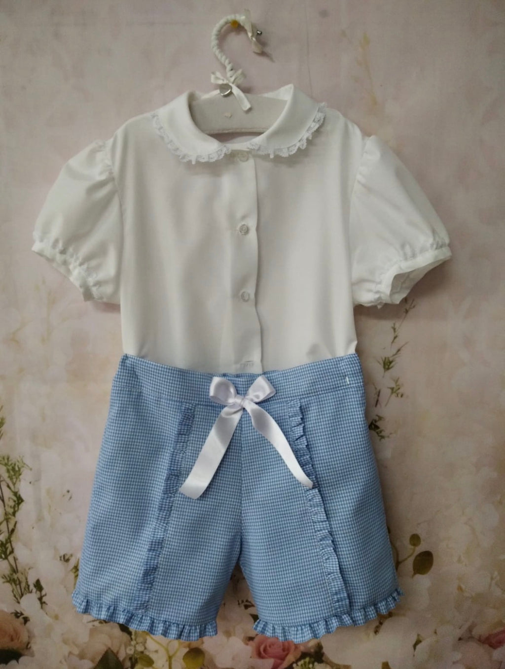 RB Gingham school short set