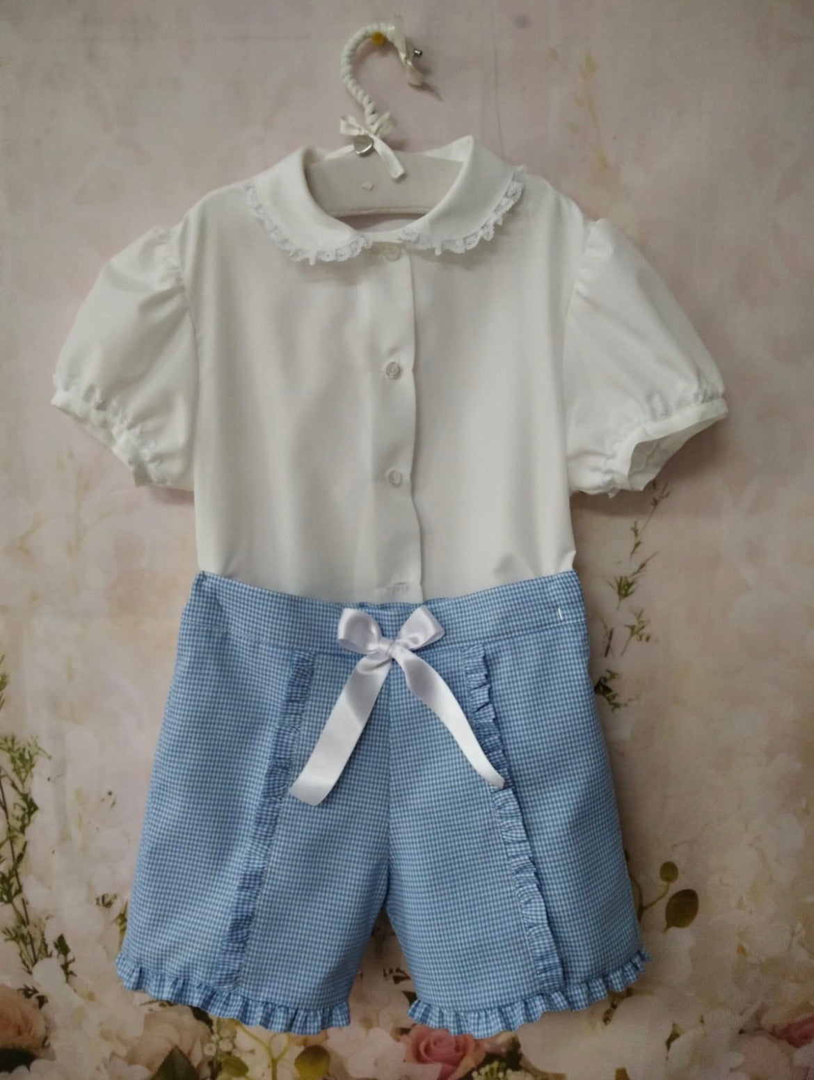 RB Gingham school short set