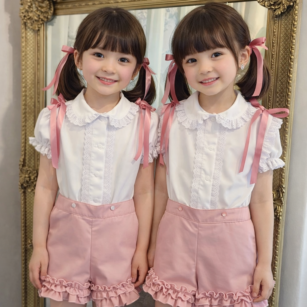 RB short ruffle set dusty pink