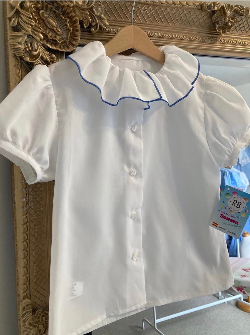 RB ruffle blouse collar