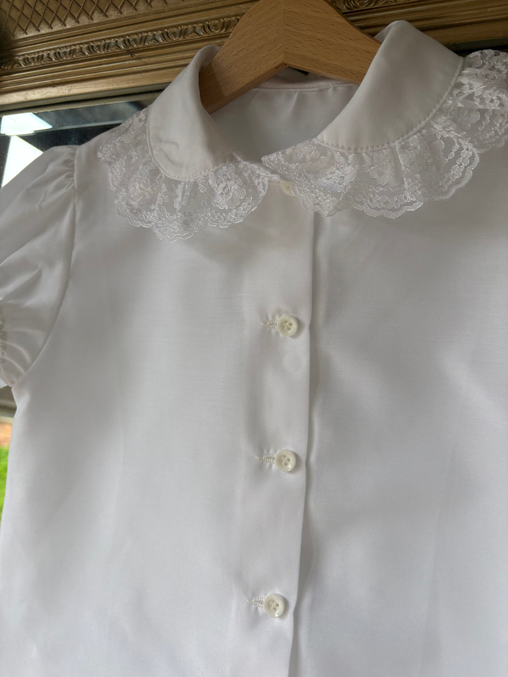 RB school blouse white lace collar