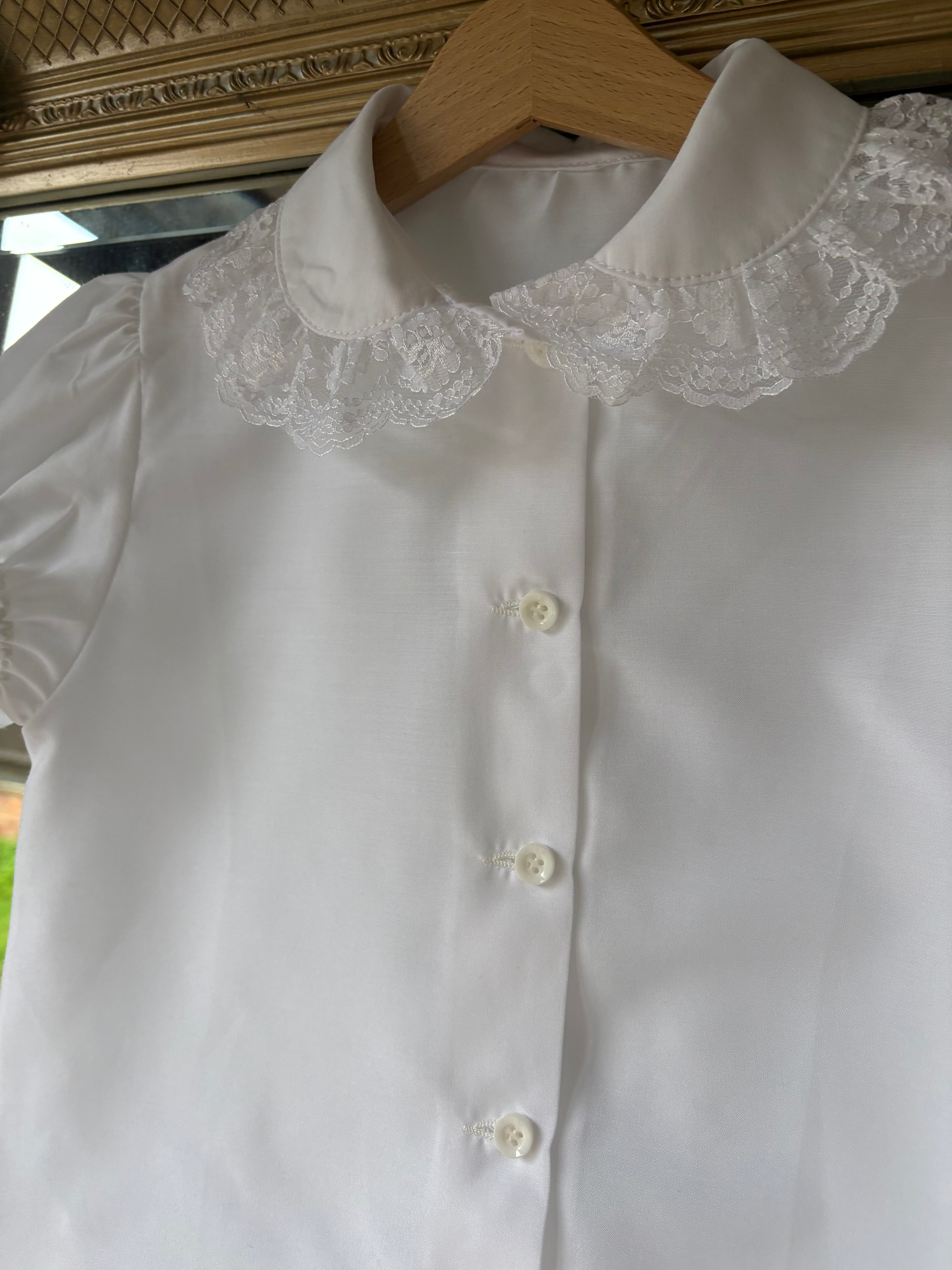 RB school blouse white lace collar