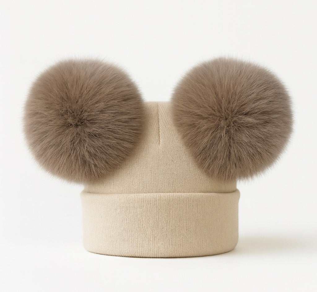 Double pom Pom hat