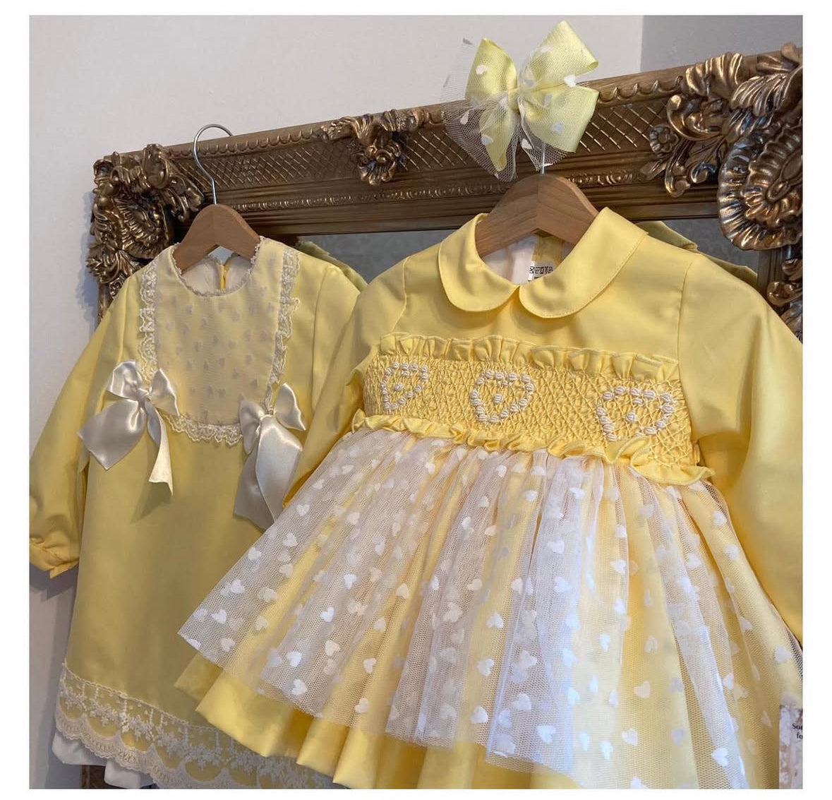 RB heart smocked Easter dress