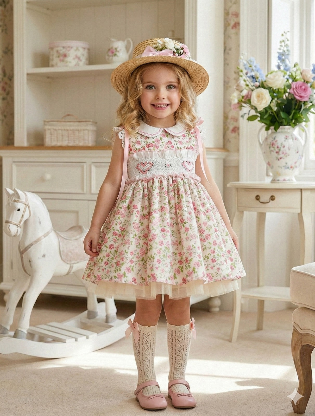 Sonata smocked floral dress