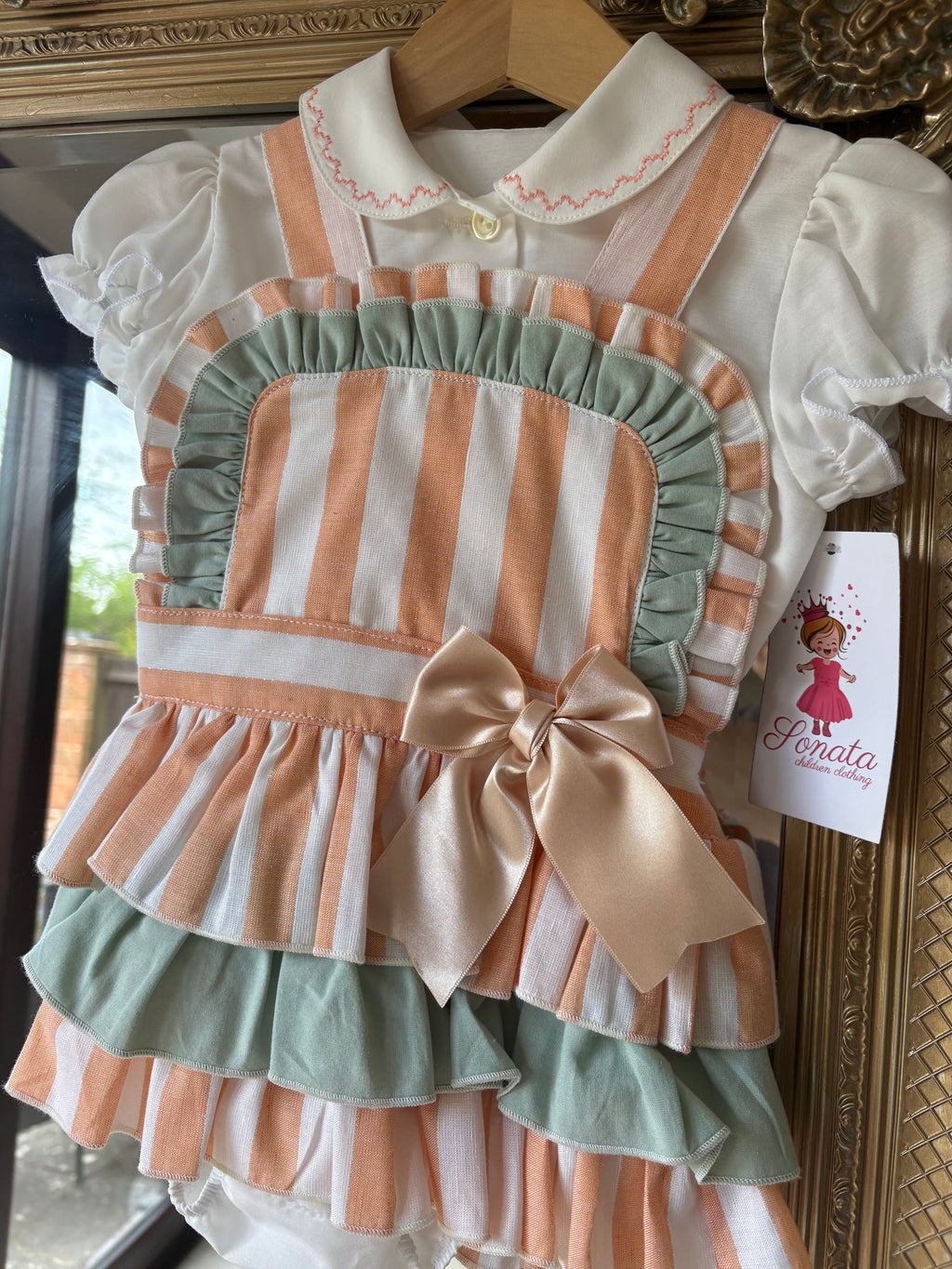 RB girls stripe romper