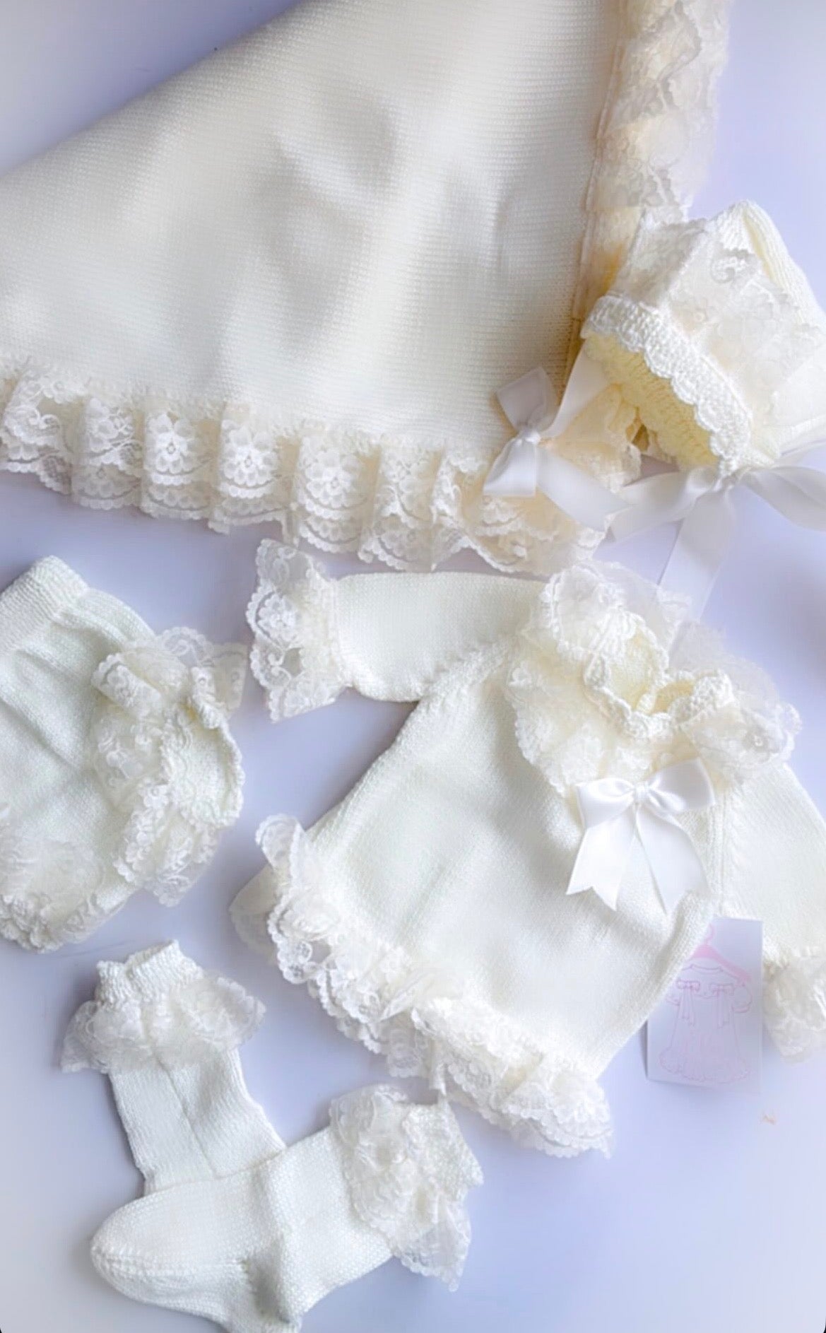 Baby knitted cream  knitted set