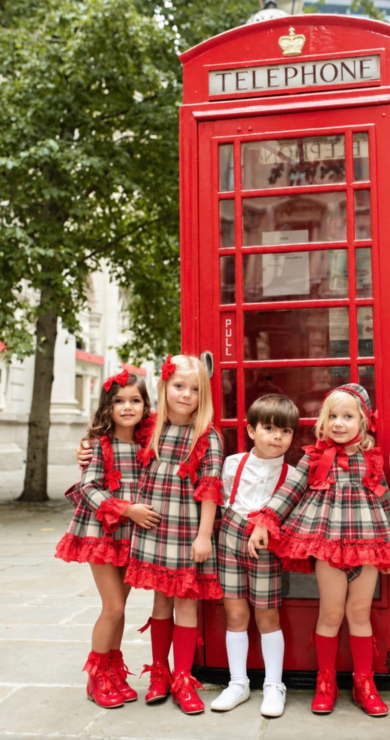 RB Christmas tartan lace