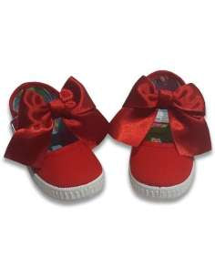 Canvas bow shoes
