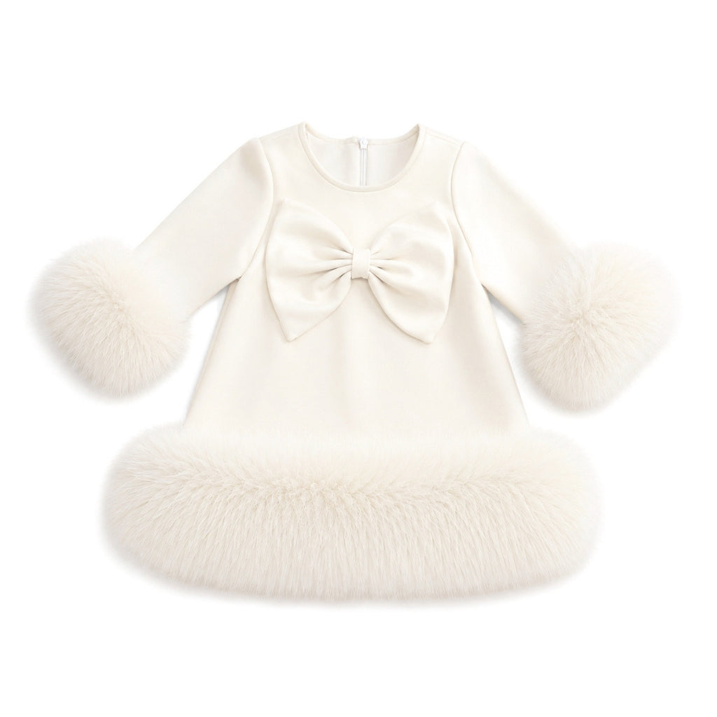 Faux fur dress