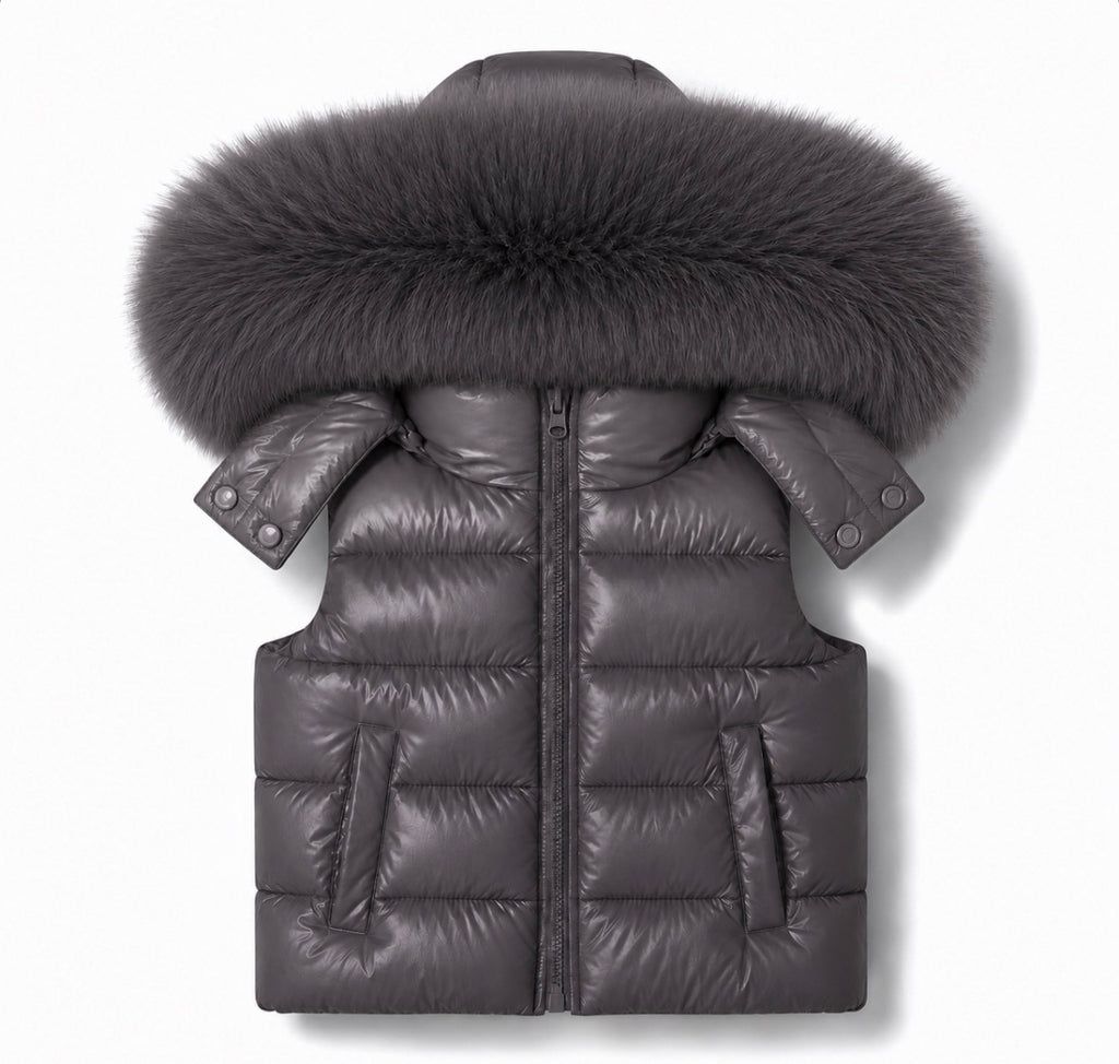Faux fur padded gillet