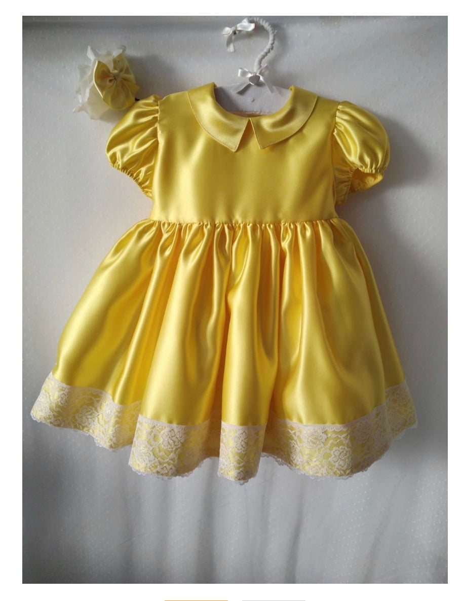 RB yellow satin dress