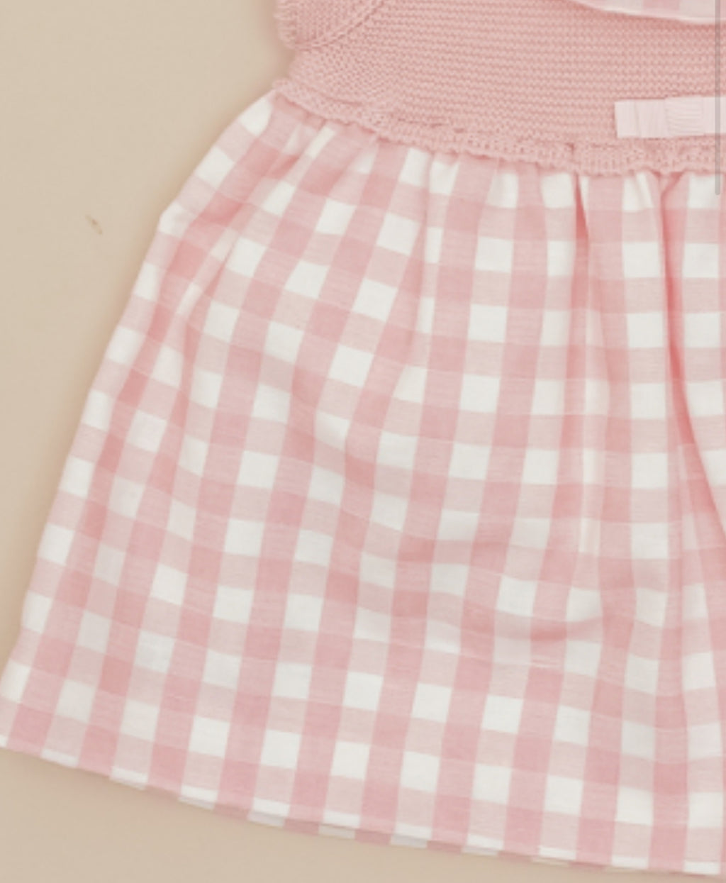 Vichy pink girls dress