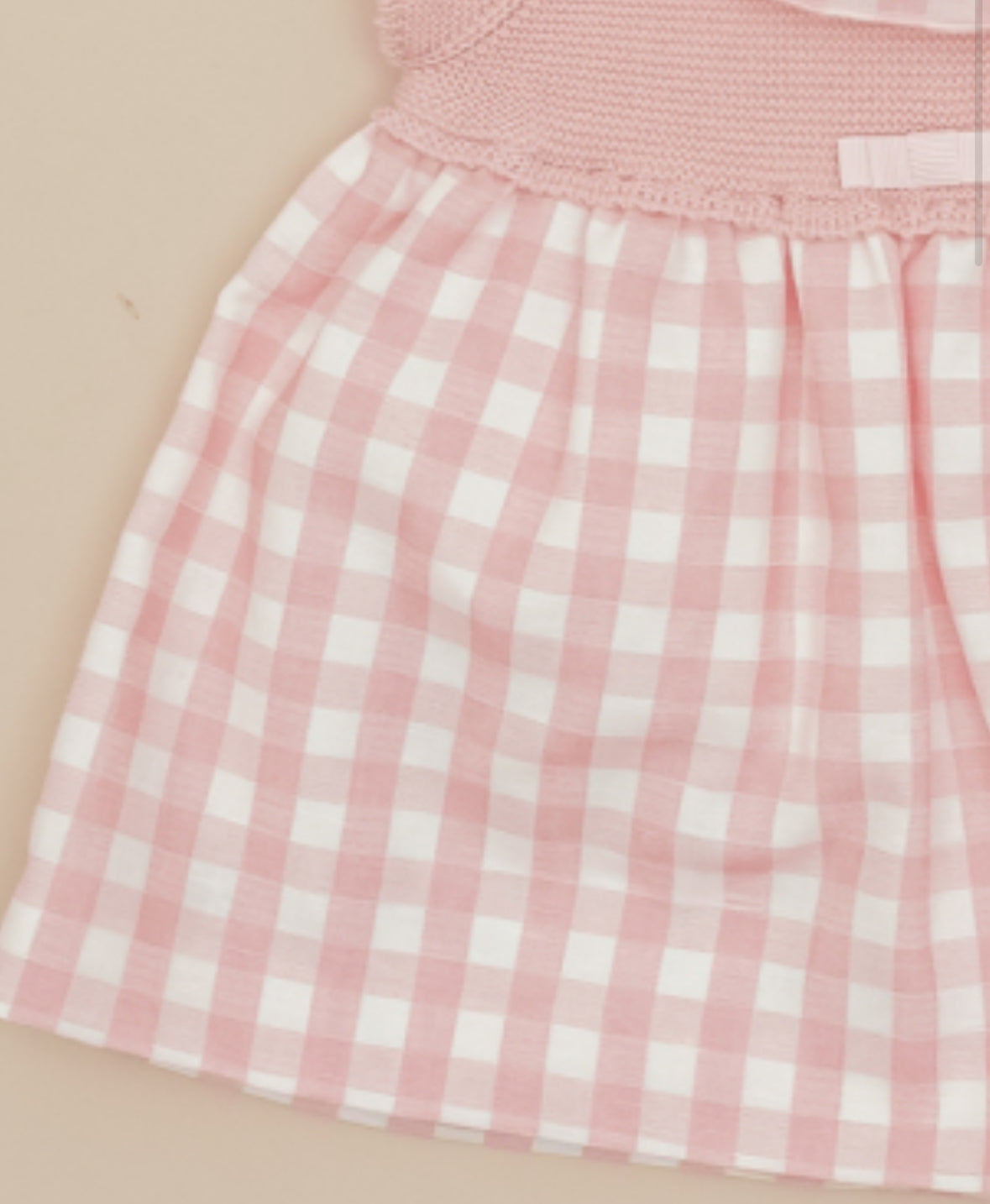 Vichy pink girls dress