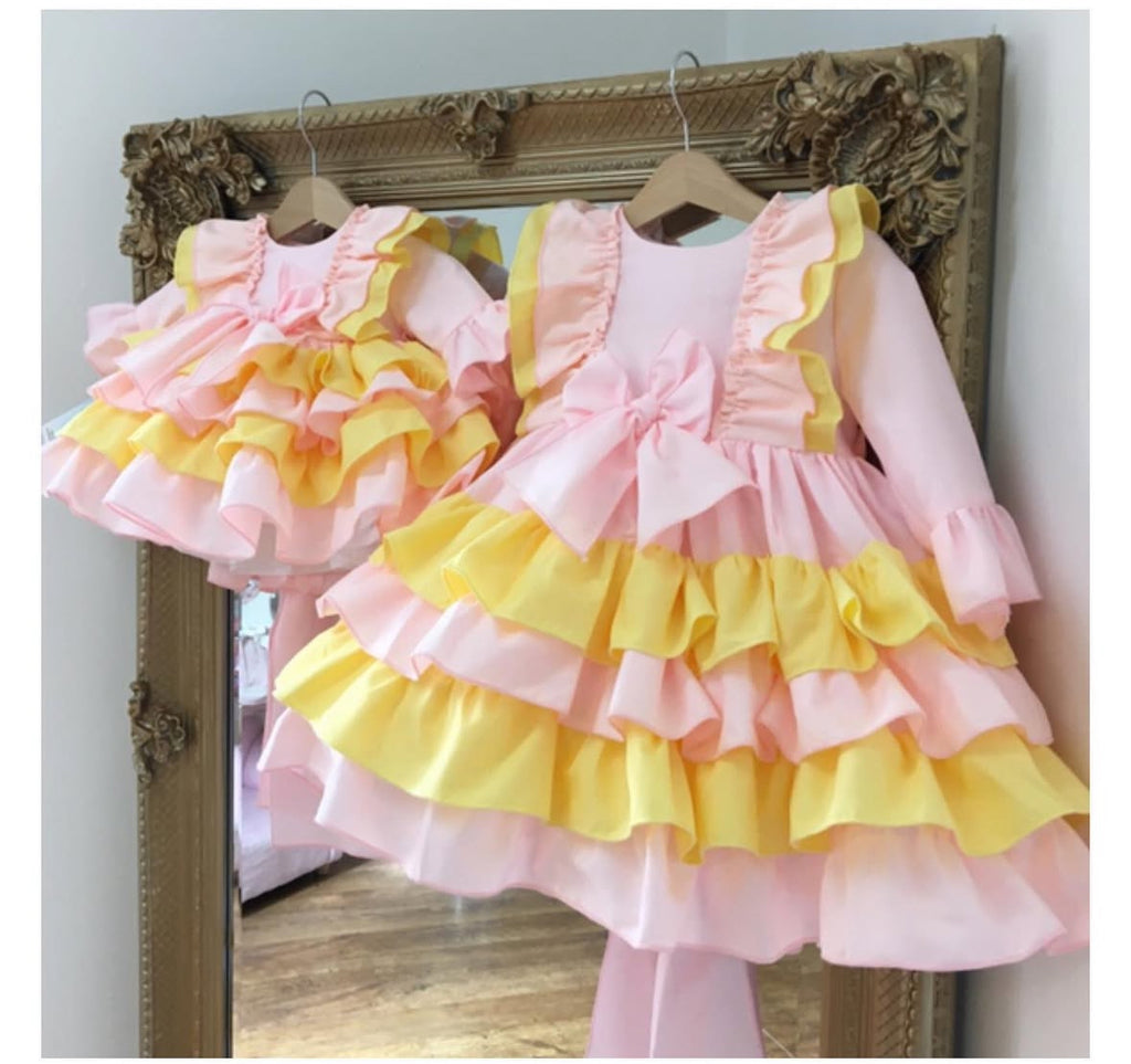 RB ruffle pink and yellow