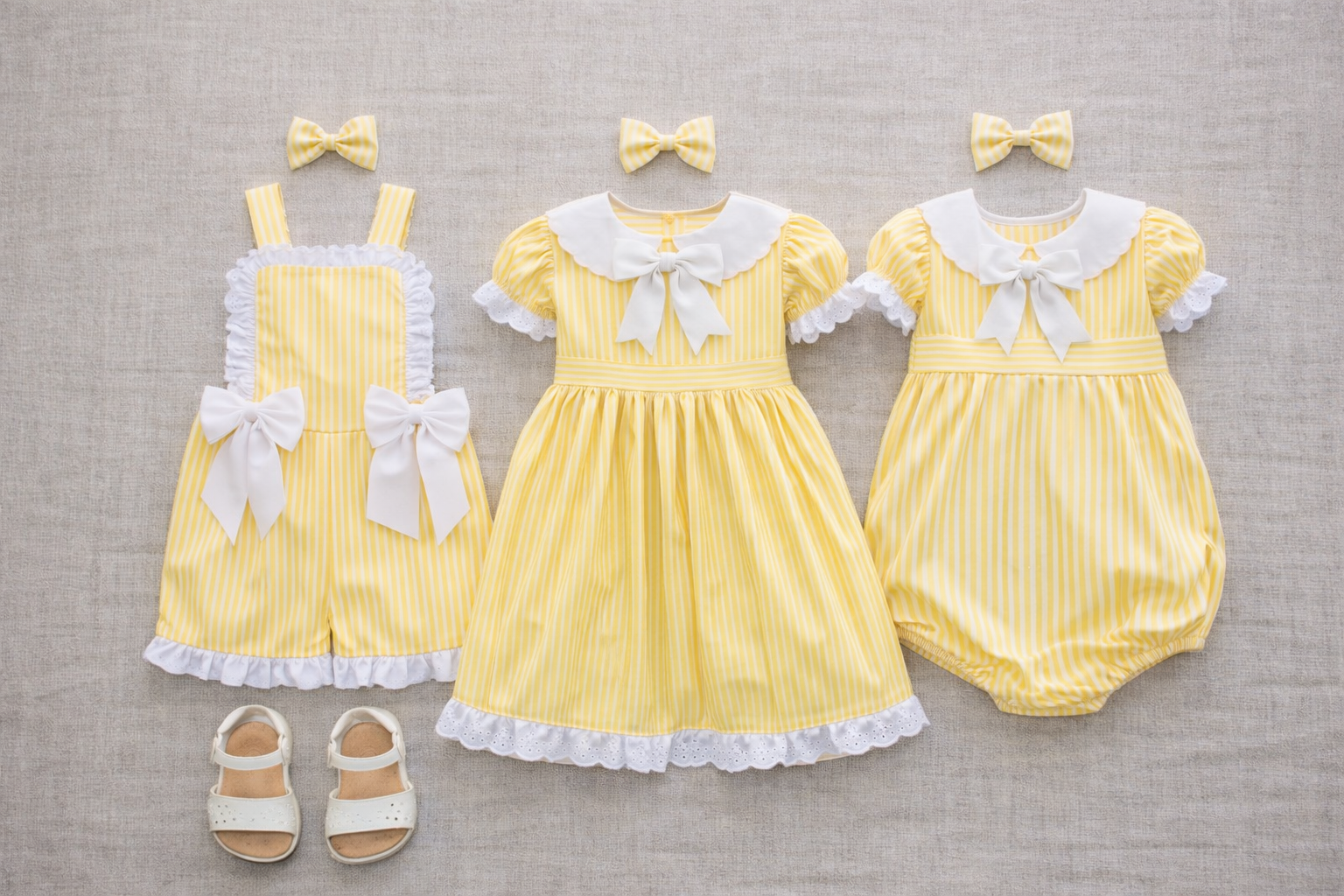 RB candy stipe yellow dungarees