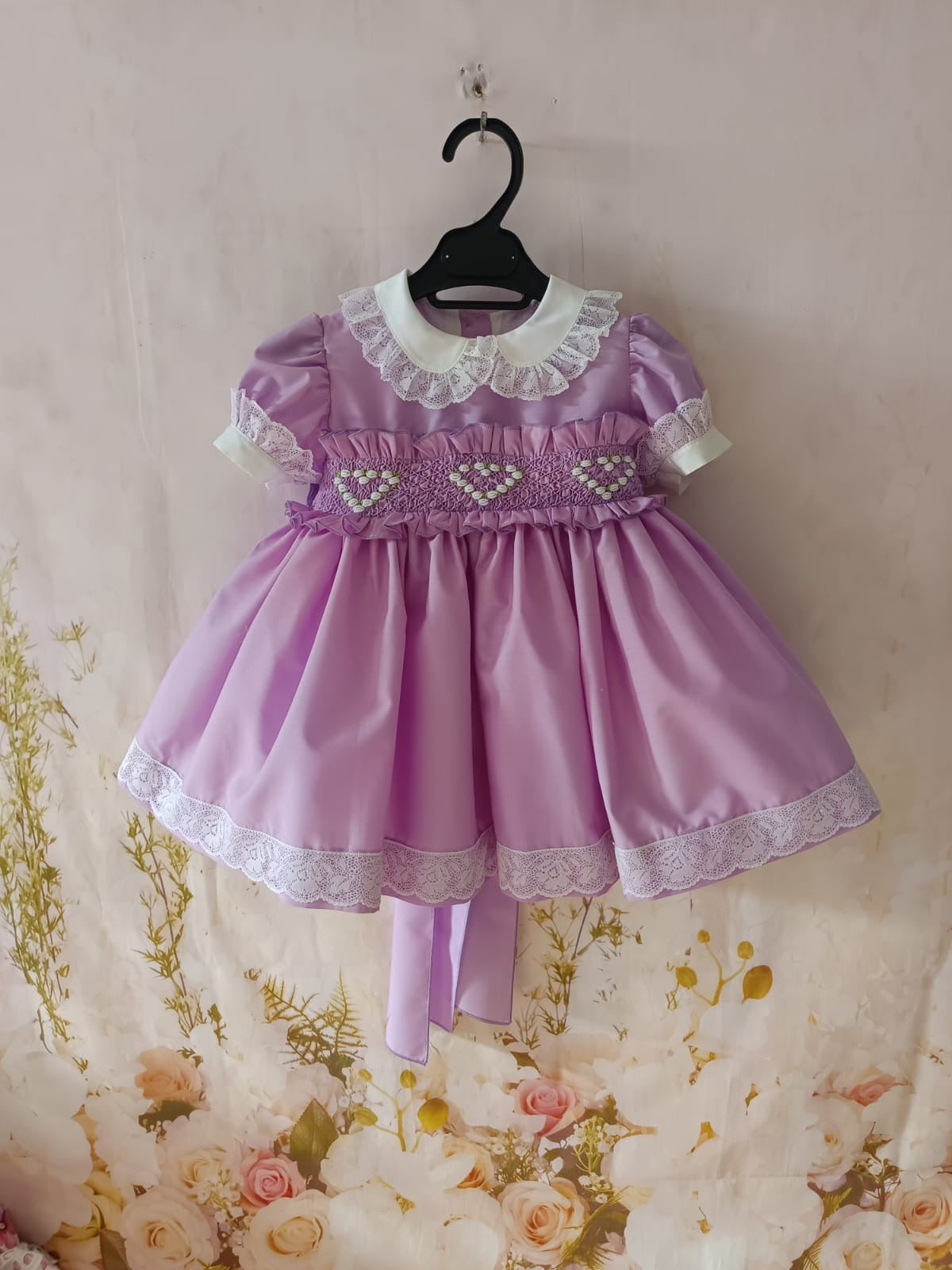 RB heart smocked lilac
