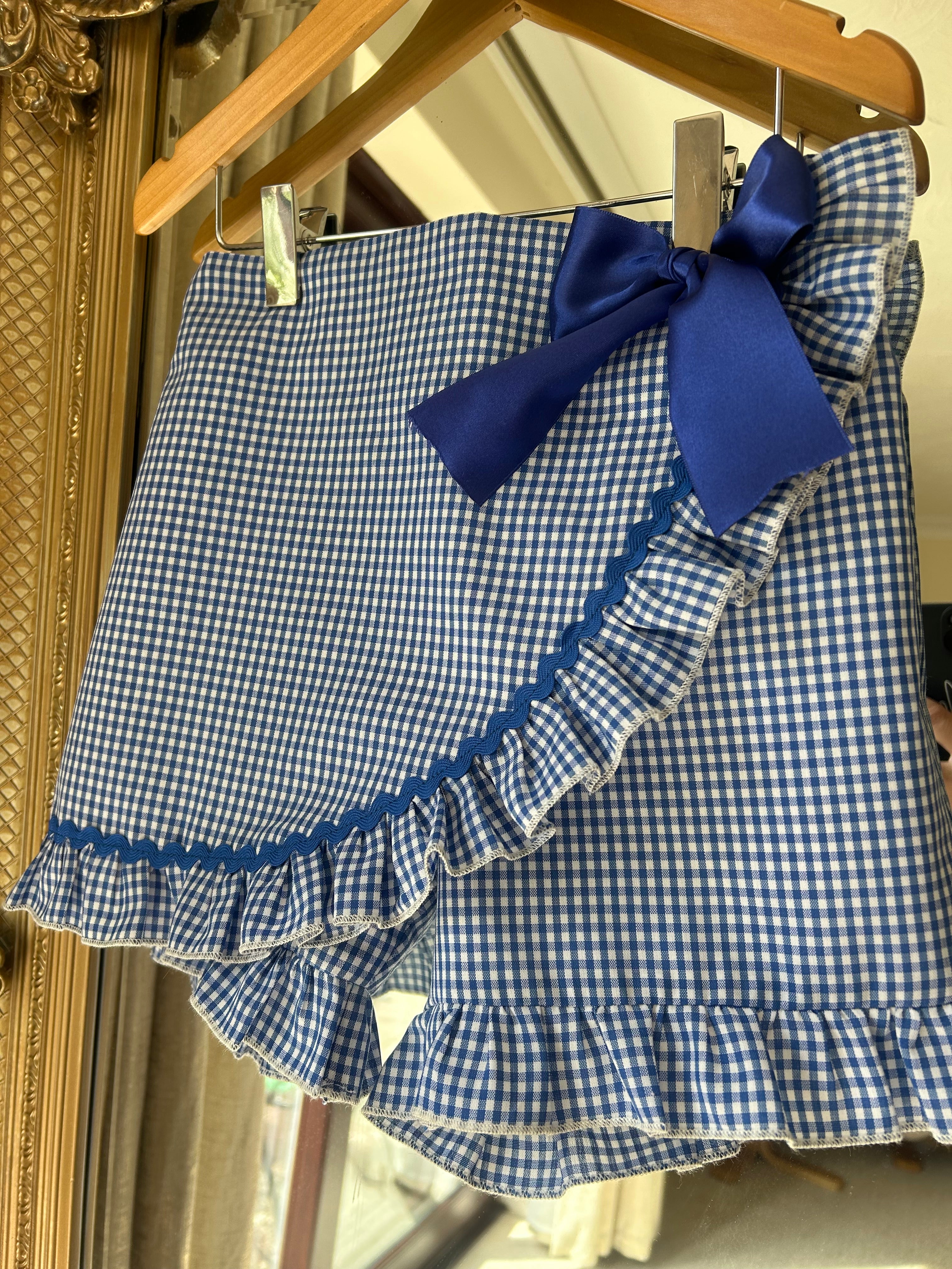 Gingham school skort