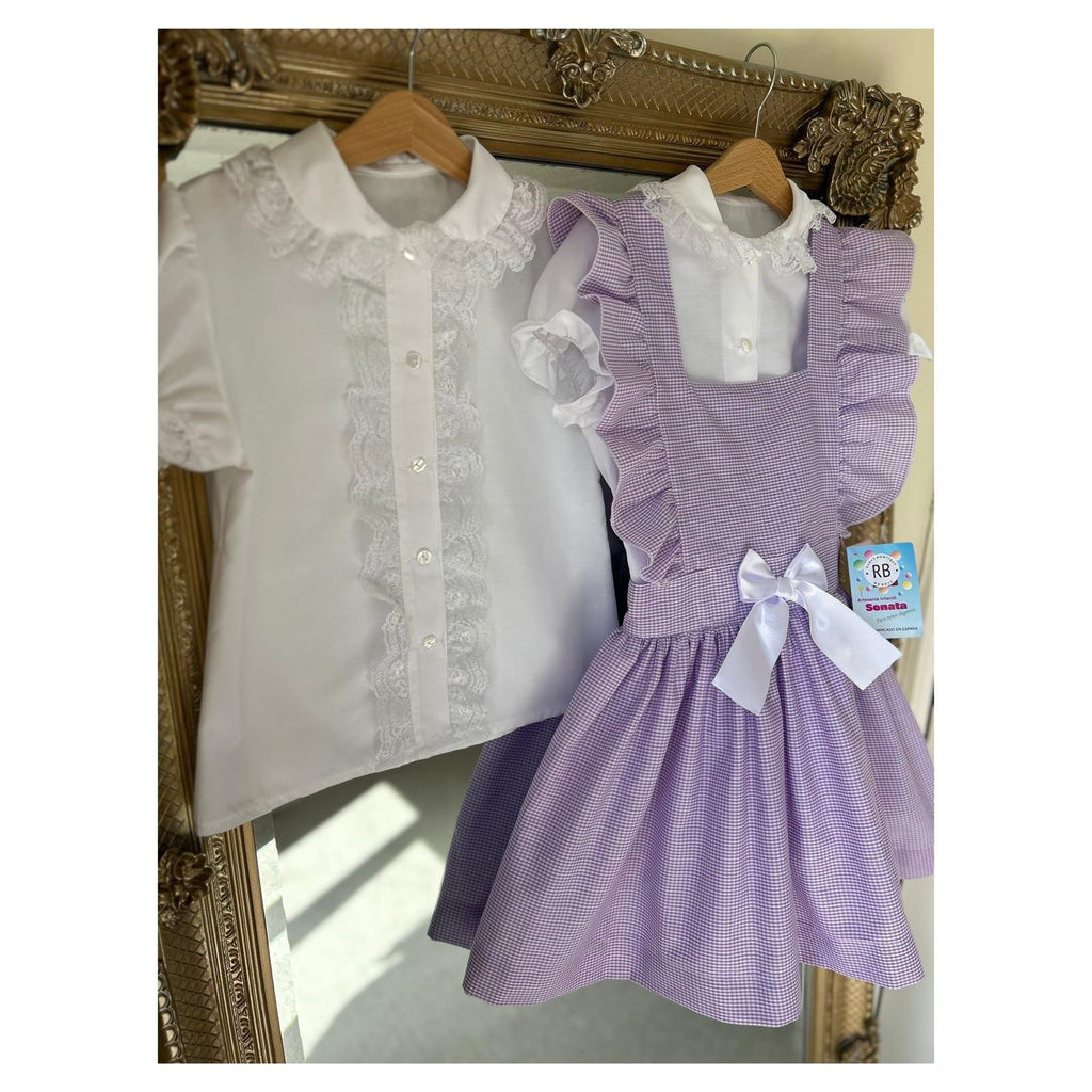 RB school blouse white full lace