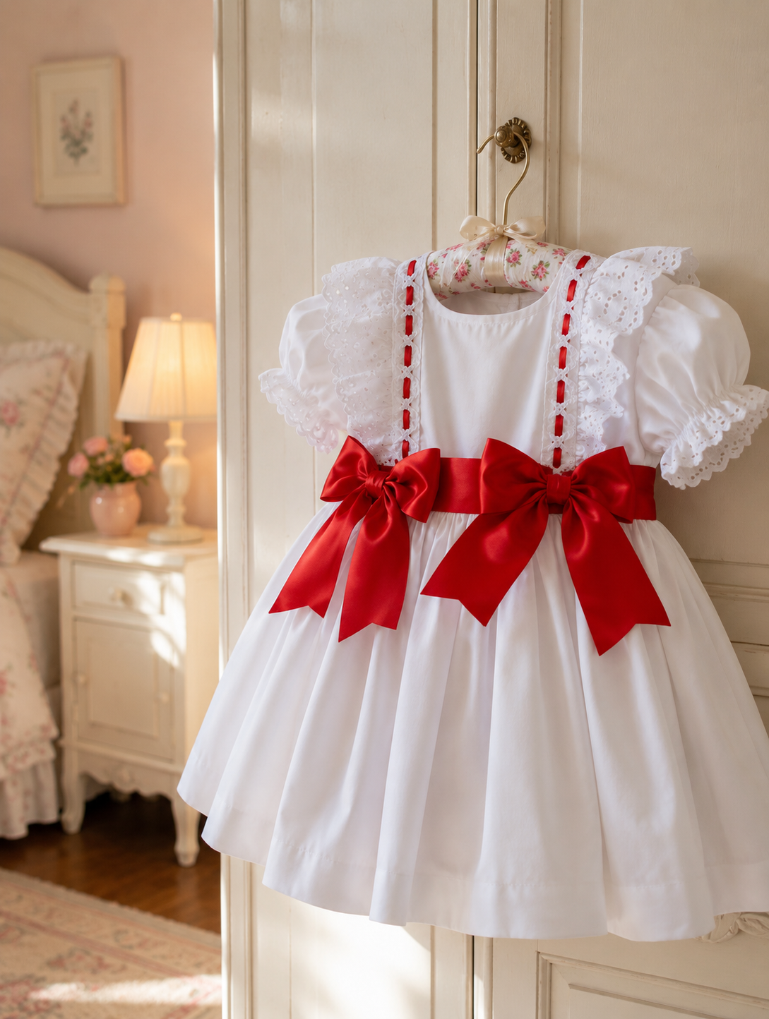 RB White dress red