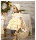 Sonata yellow bunny Easter smocked dress