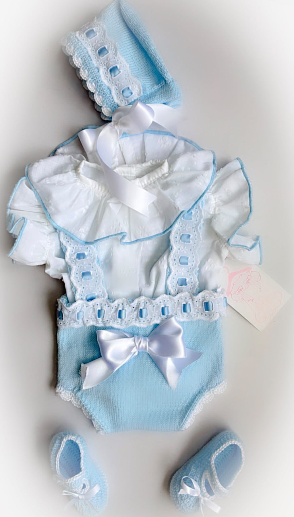 Baby knitted romper and shirt
