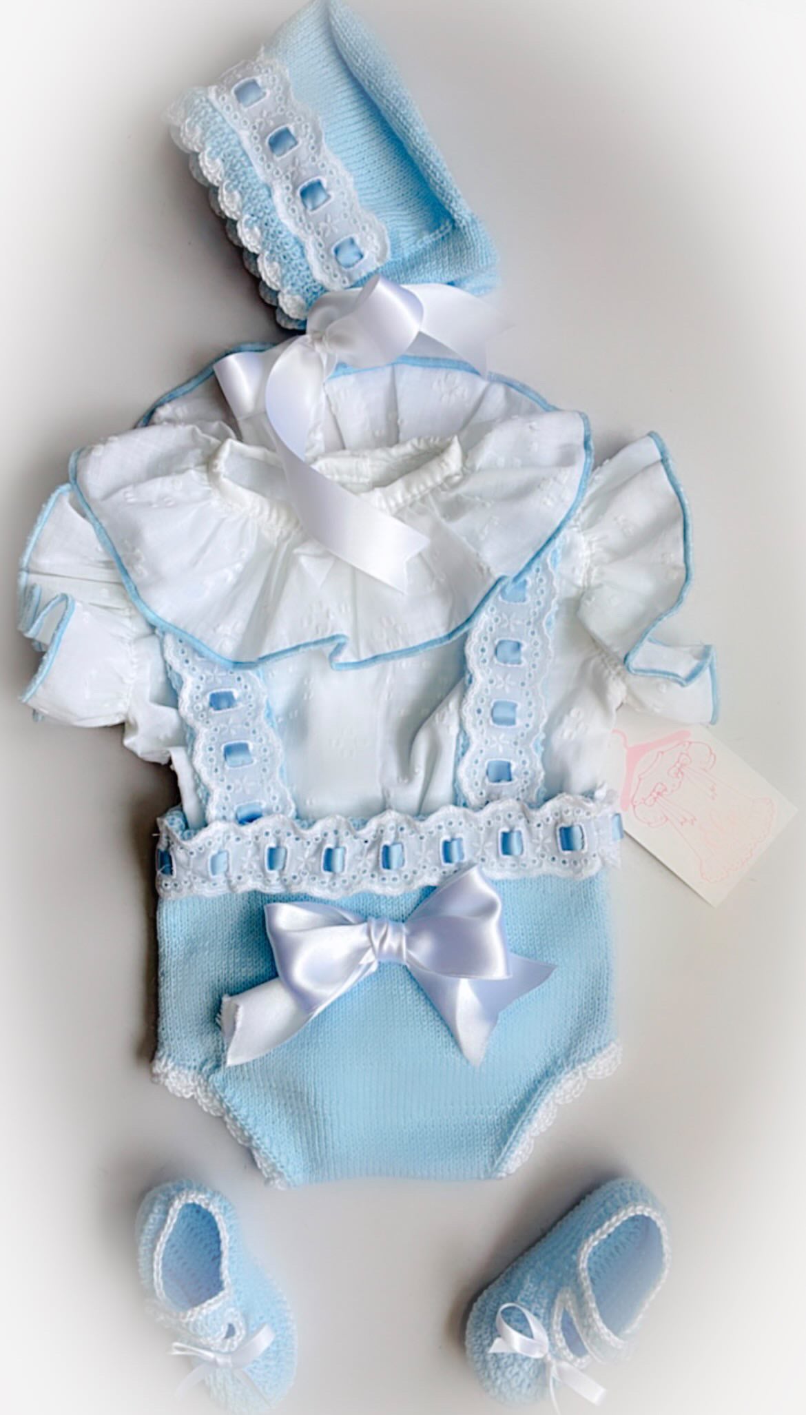 Baby knitted romper and shirt