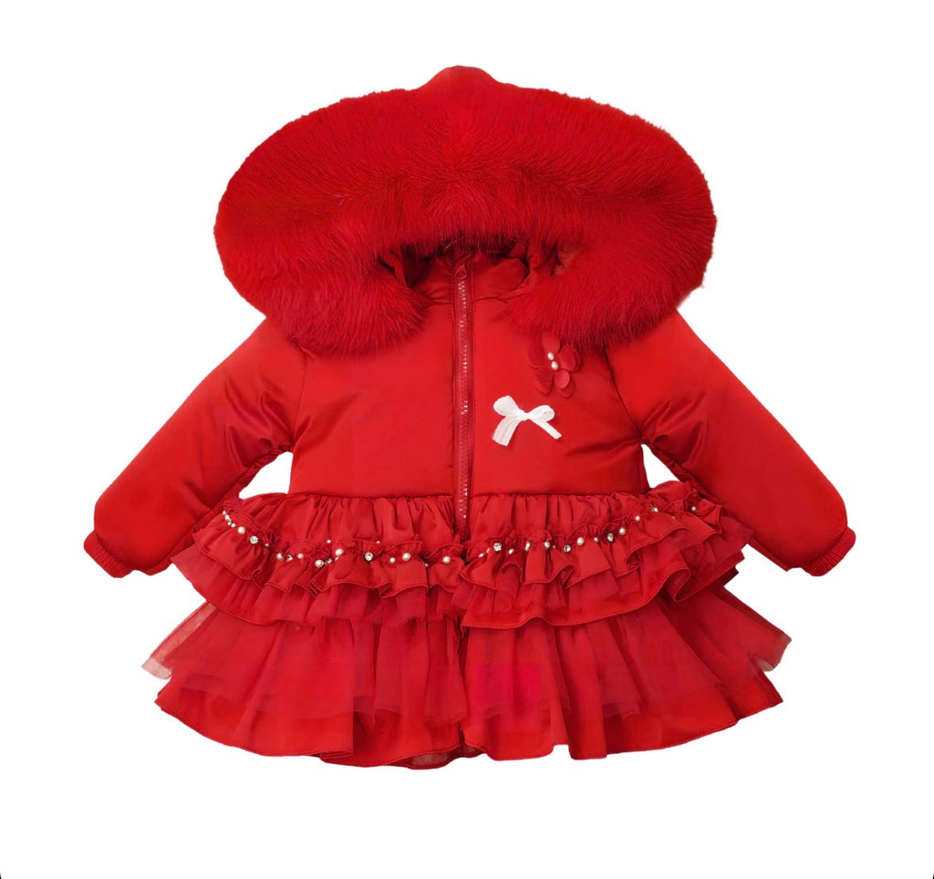 Faux fur padded luxury coat