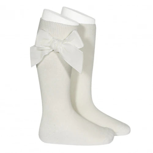 Condor velvet bow socks