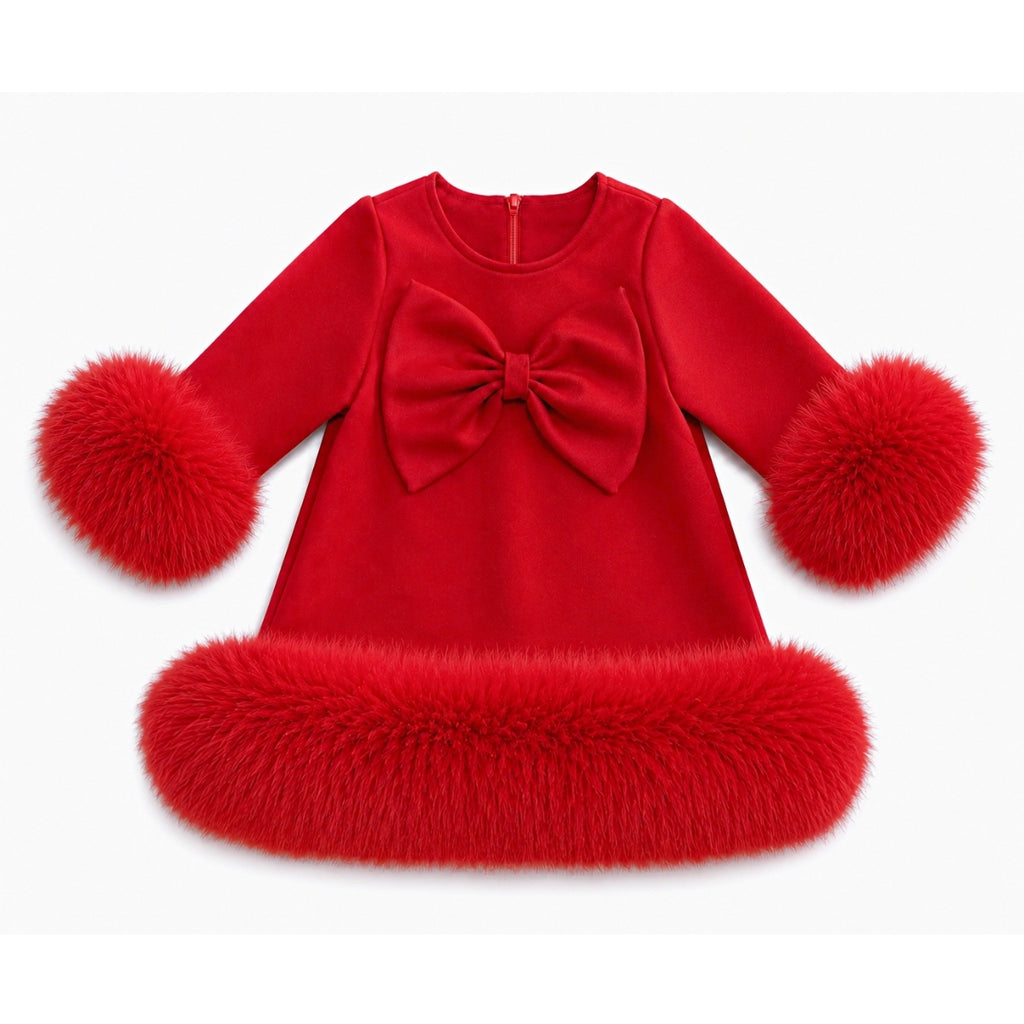 Faux fur dress