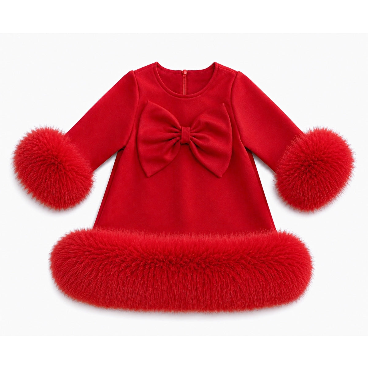 Faux fur dress