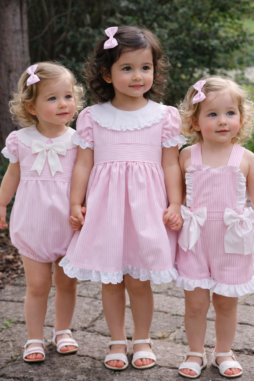 RB candy stipe pink dungarees