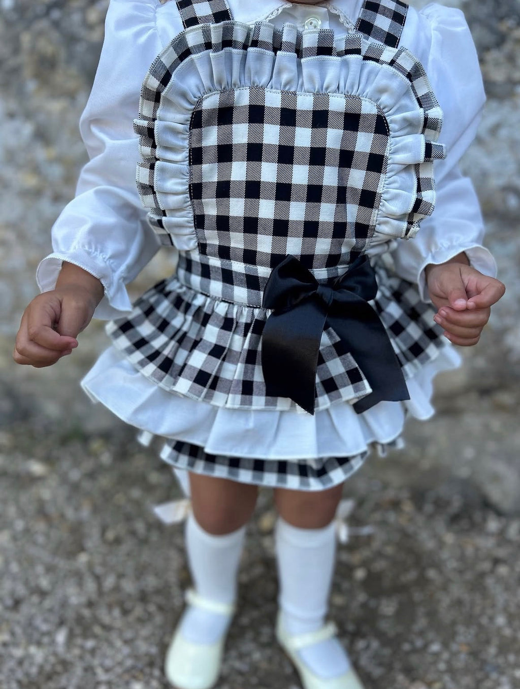 RB black and white romper