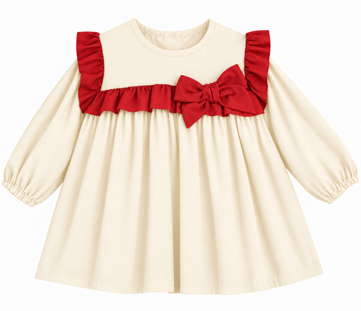 RB Christmas Aline cream and red