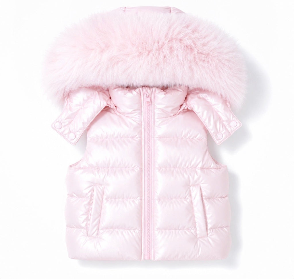 Faux fur padded gillet