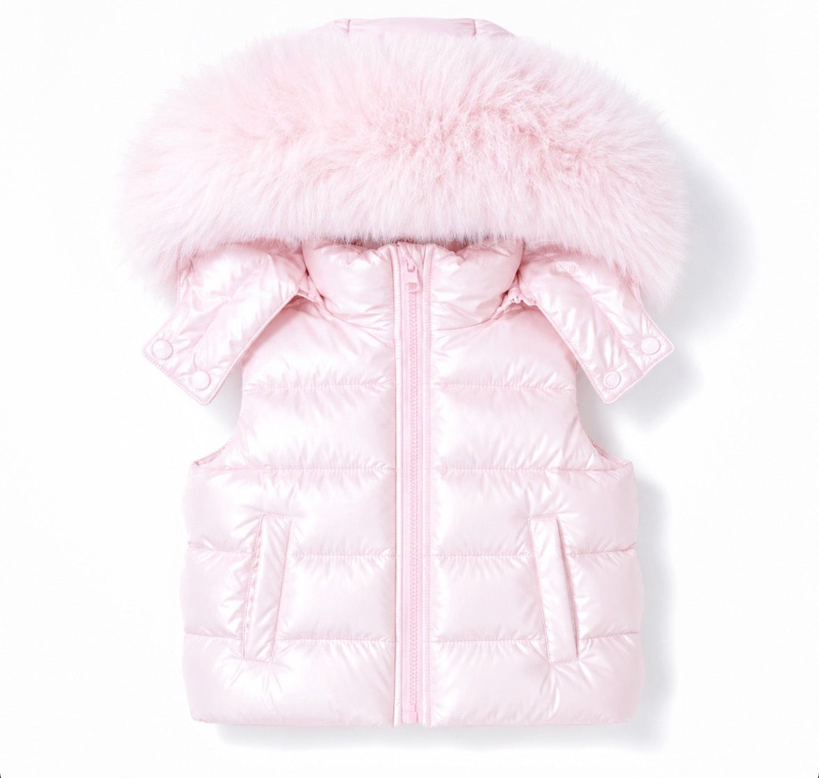 Faux fur padded gillet
