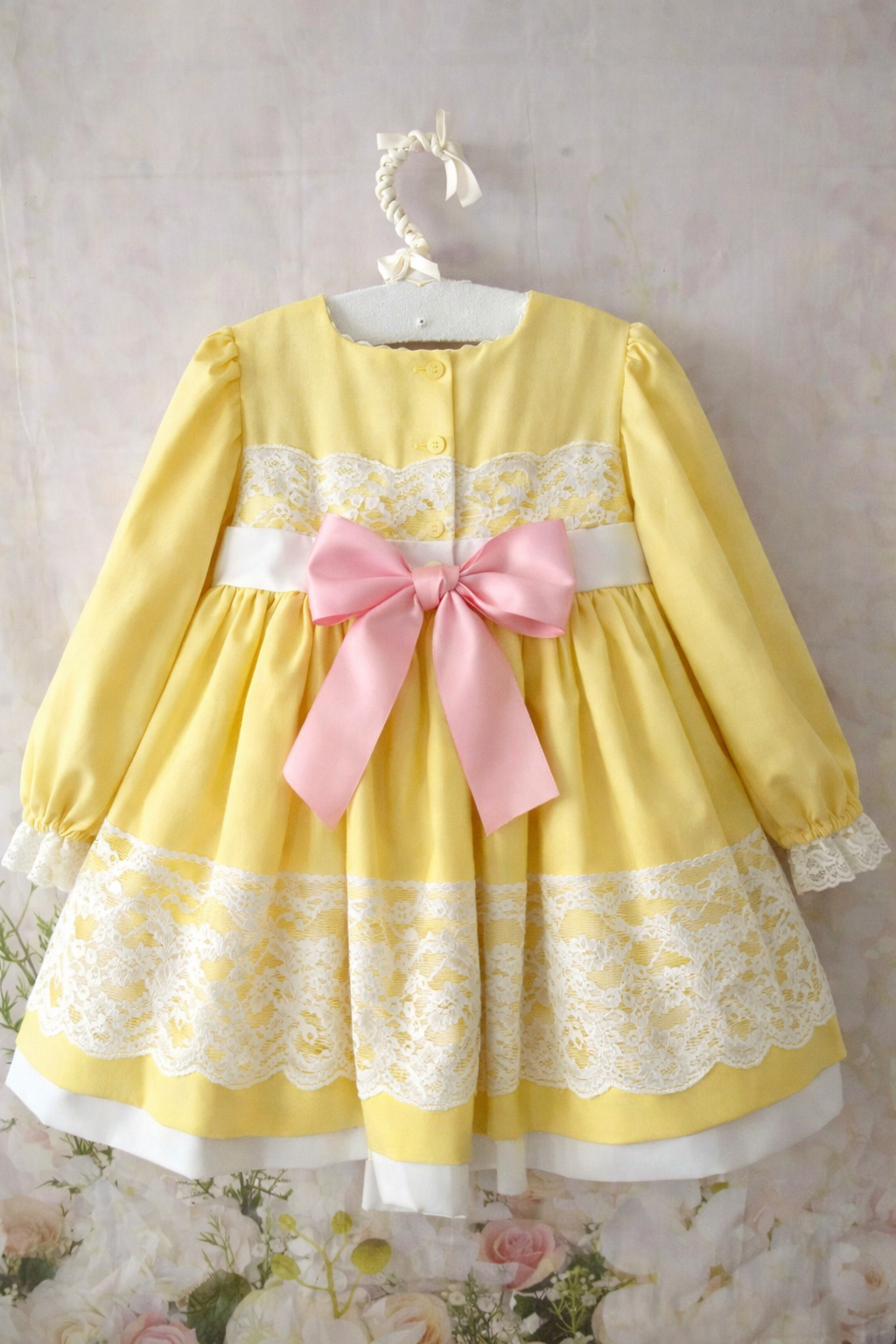 RB cream and pink Easter dress