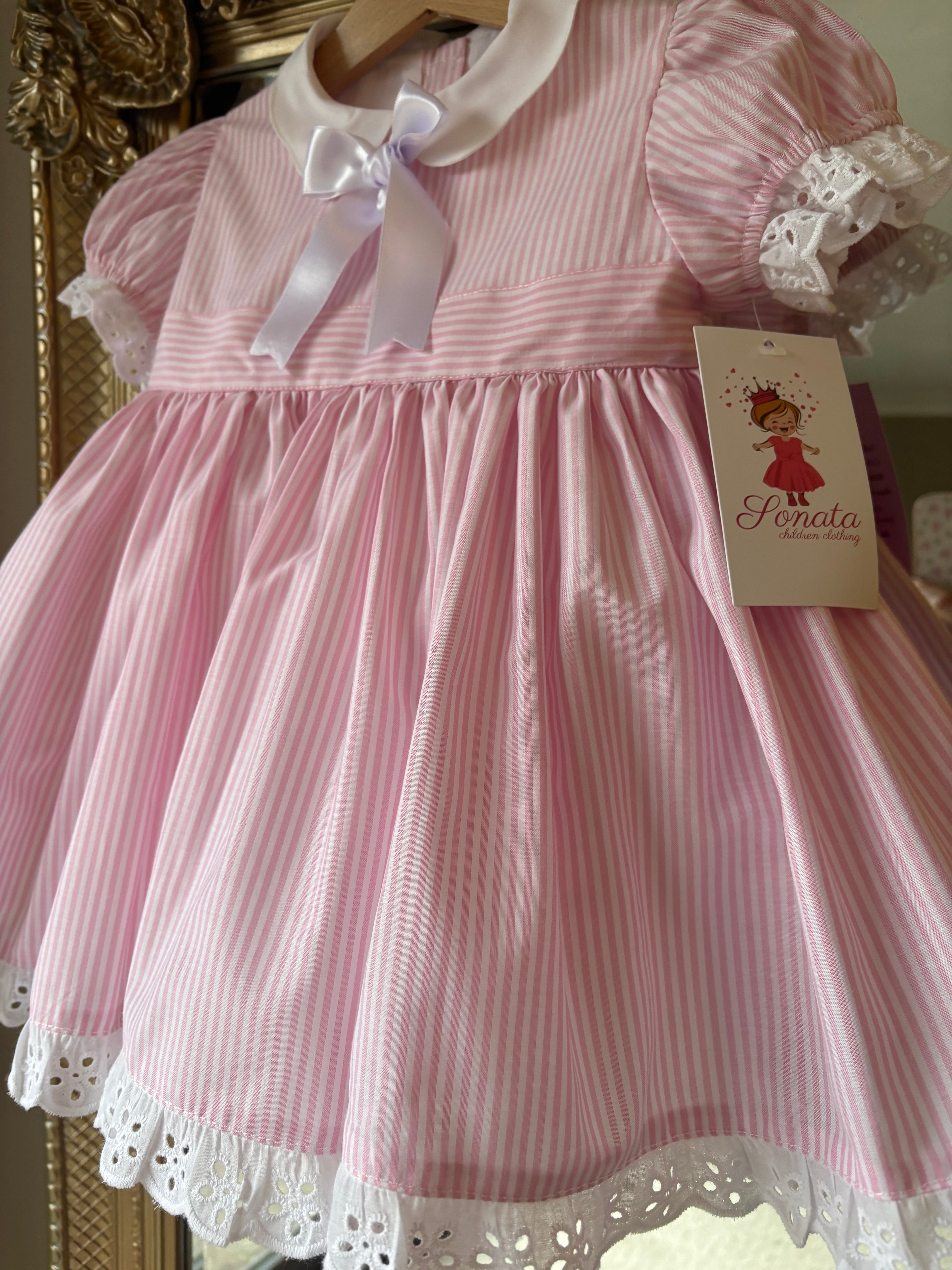 RB candy stipe pink dress
