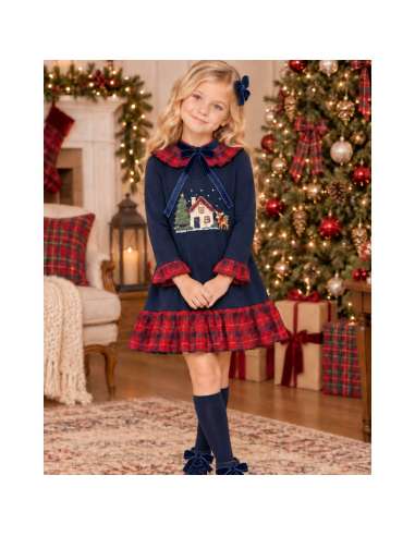 Alma girls Christmas tartan dress