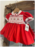 RB smocked red dress