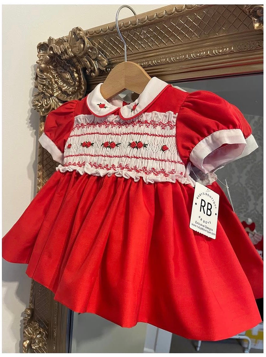 RB smocked red dress