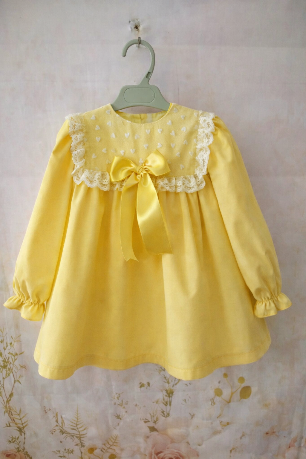 RB heart bib dress yellow