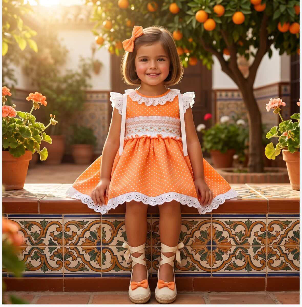 Sonata orange smock