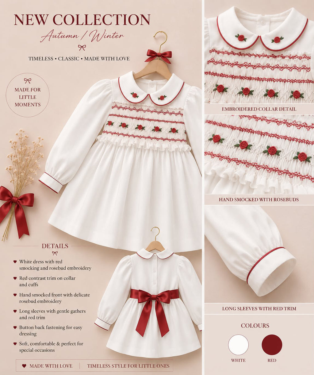 RB smocked velvet Christmas dress