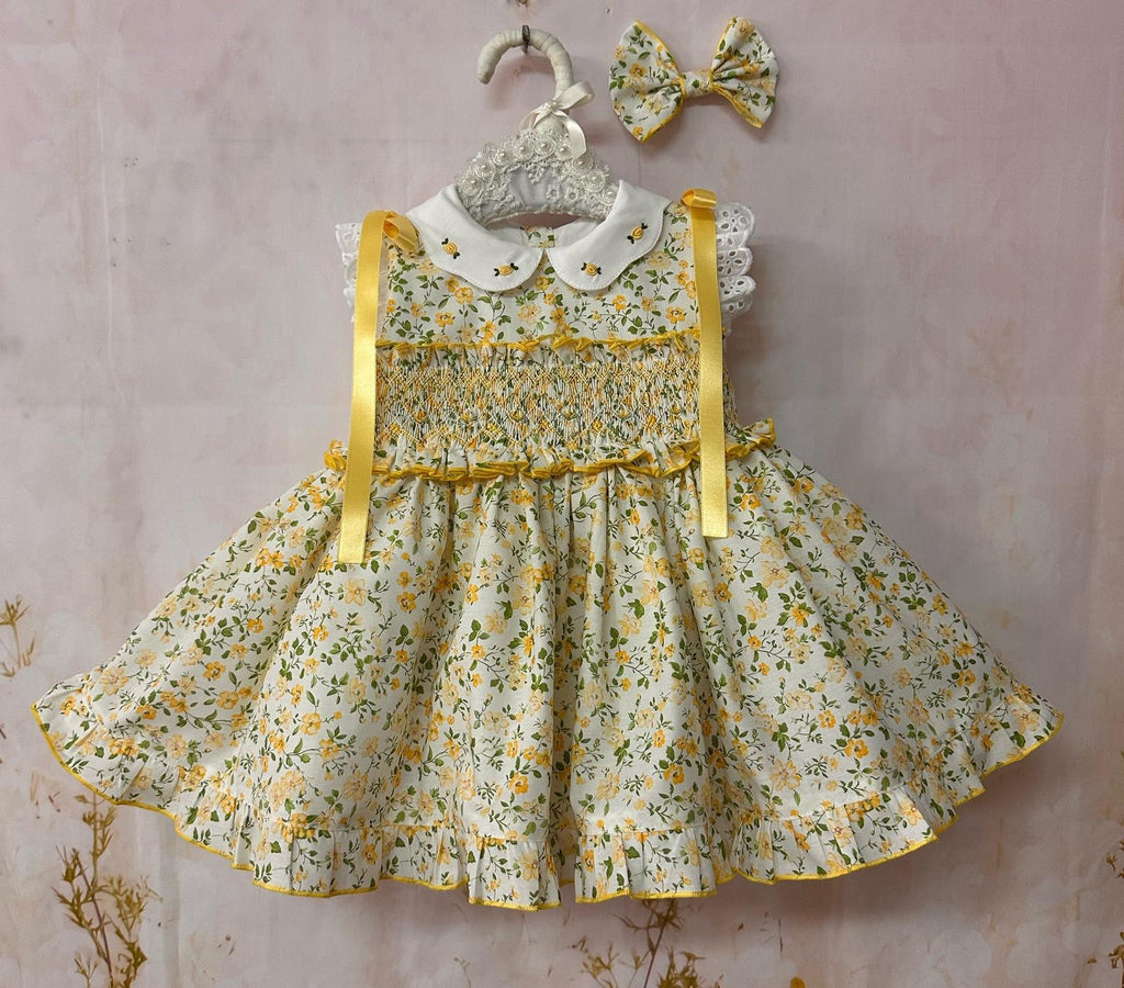 Sonata yellow floral smock
