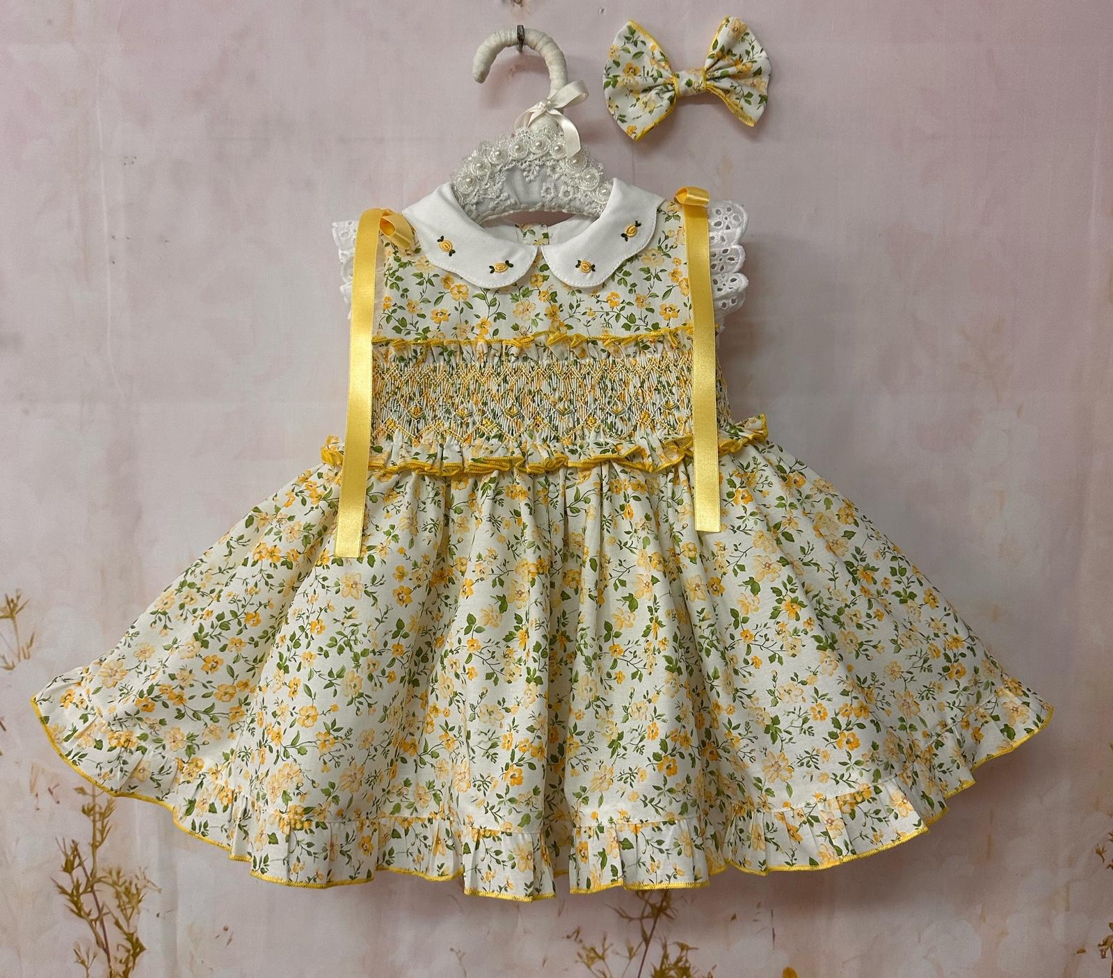 Sonata yellow floral smock