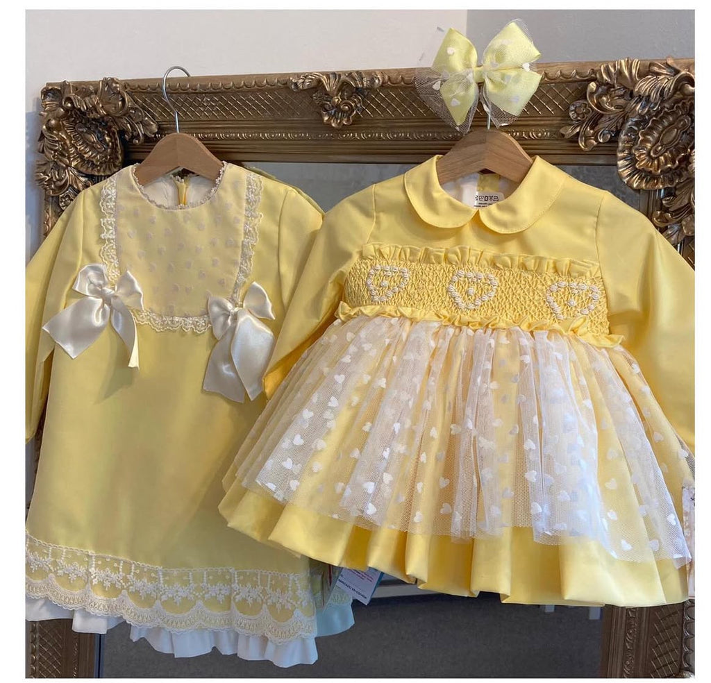 RB heart smocked Easter dress