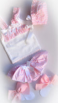 Baby gingham pink set